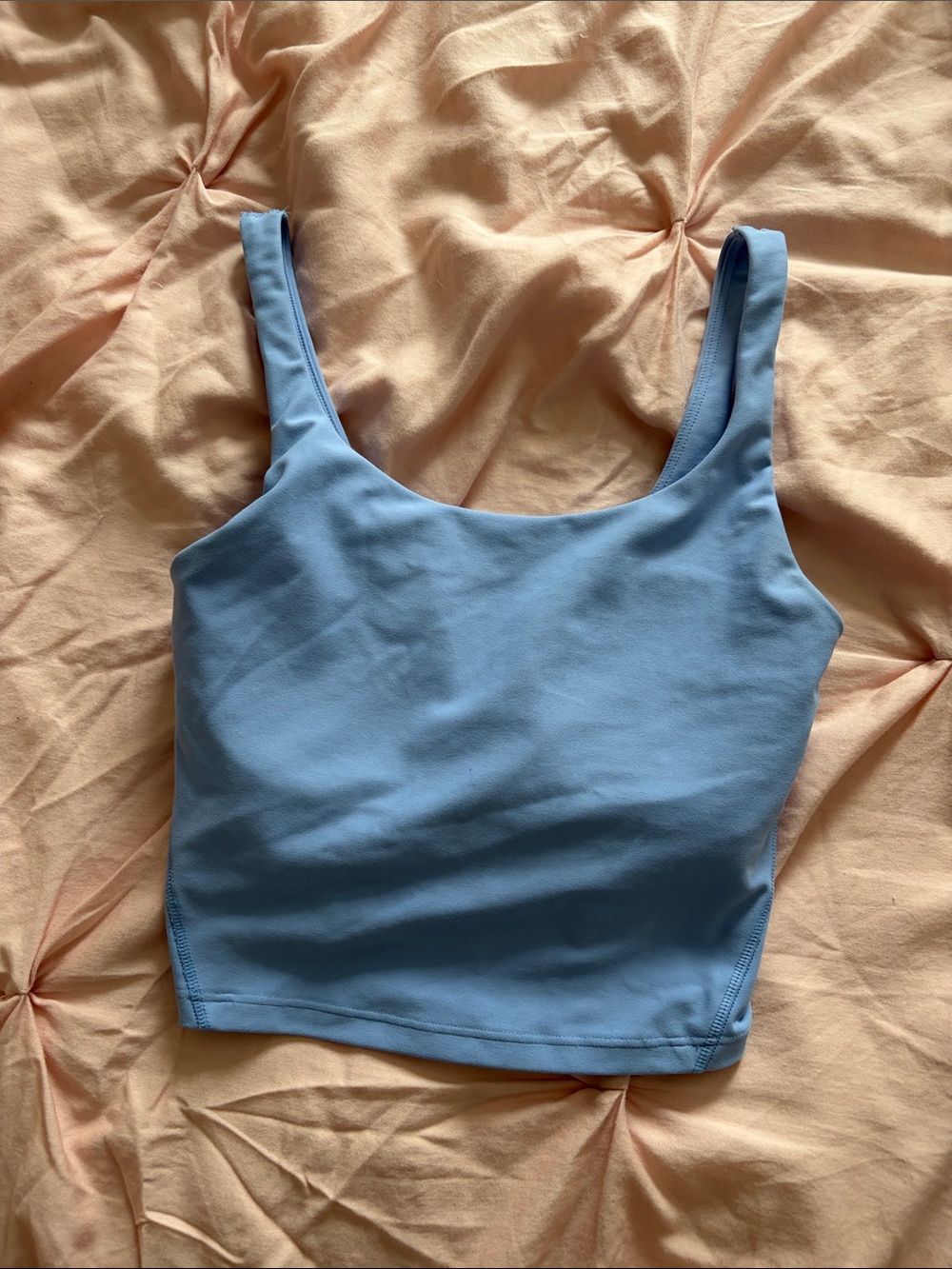 Old Navy Athletic Blue Scoop Neck Crop Tank Top